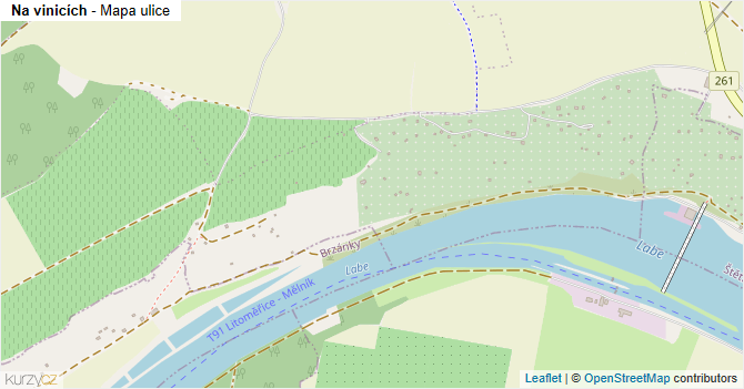 Na vinicích - mapa ulice