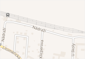 Nádraží v obci Hoštka - mapa ulice