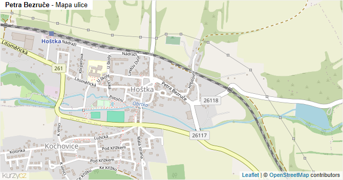 Petra Bezruče - mapa ulice