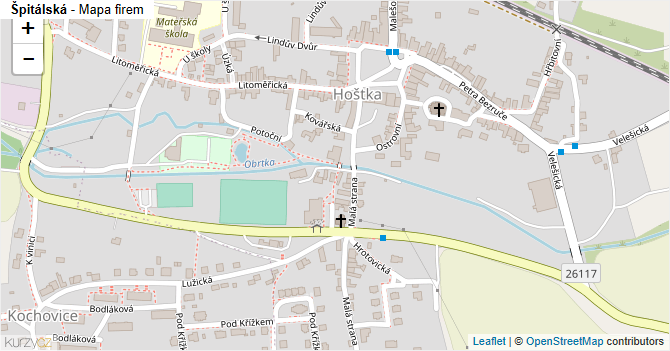 Špitálská - mapa firem