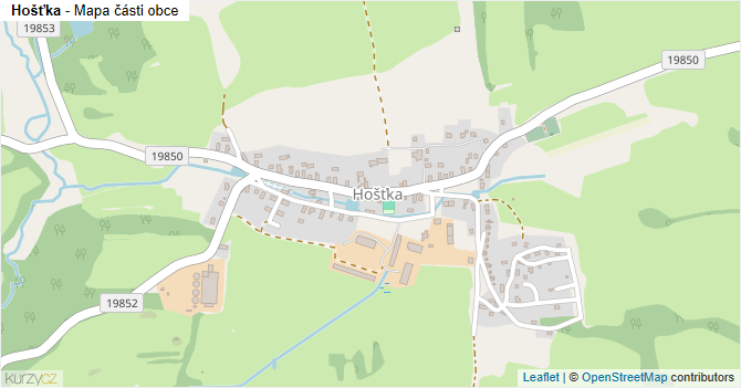 Hošťka - mapa části obce