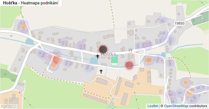 Hošťka - mapa podnikání
