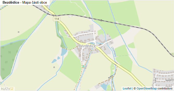 Bezdědice - mapa části obce