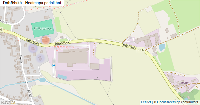 Dobříšská - mapa podnikání