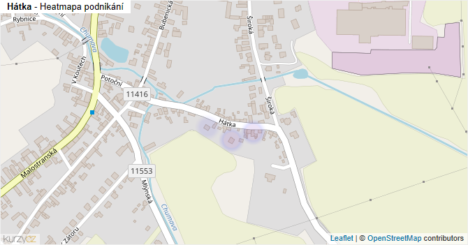 Hátka - mapa podnikání