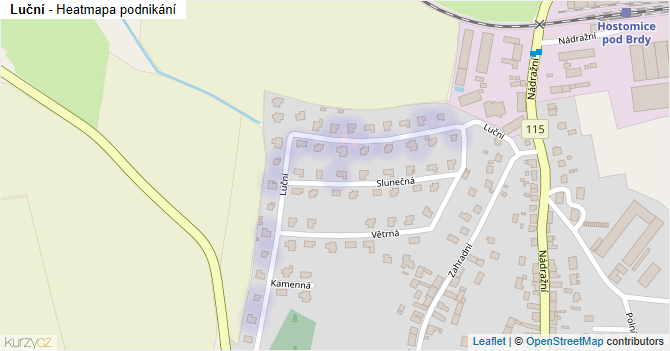 Luční - mapa podnikání