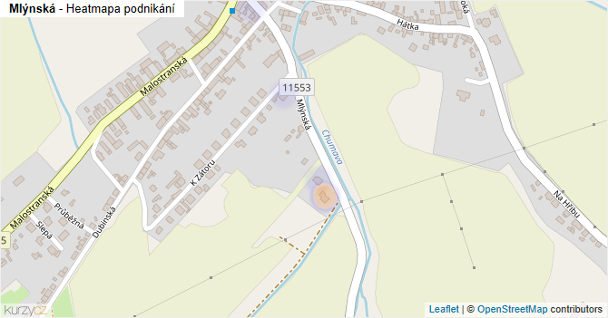 Mlýnská - mapa podnikání