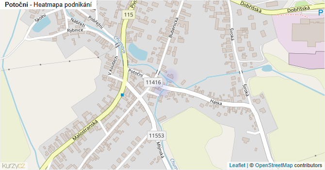 Potoční - mapa podnikání
