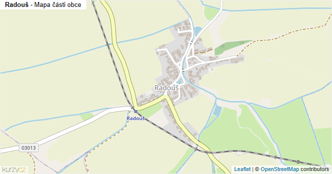 Radouš - mapa části obce