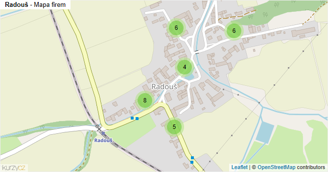 Radouš - mapa firem