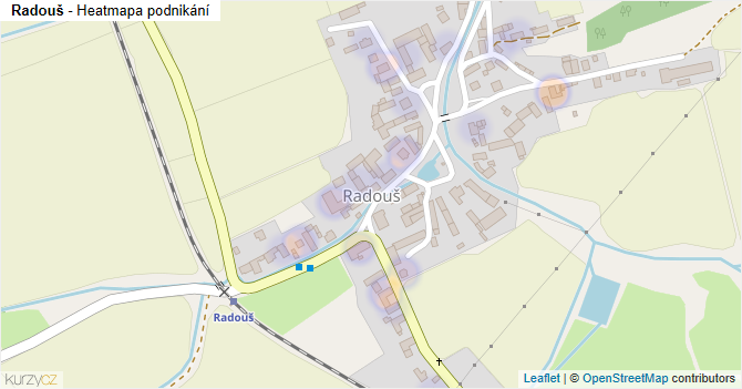 Radouš - mapa podnikání