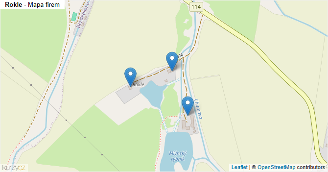 Rokle - mapa firem