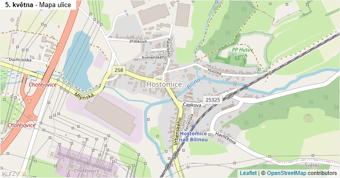 5. května - mapa ulice