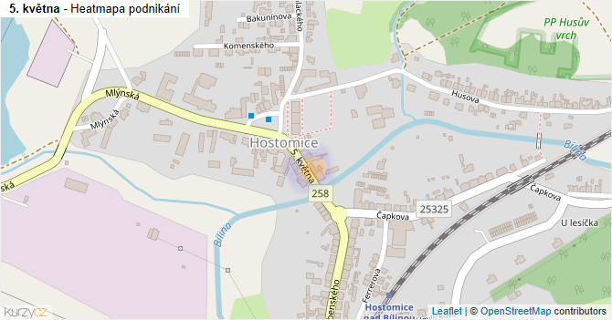 5. května - mapa podnikání