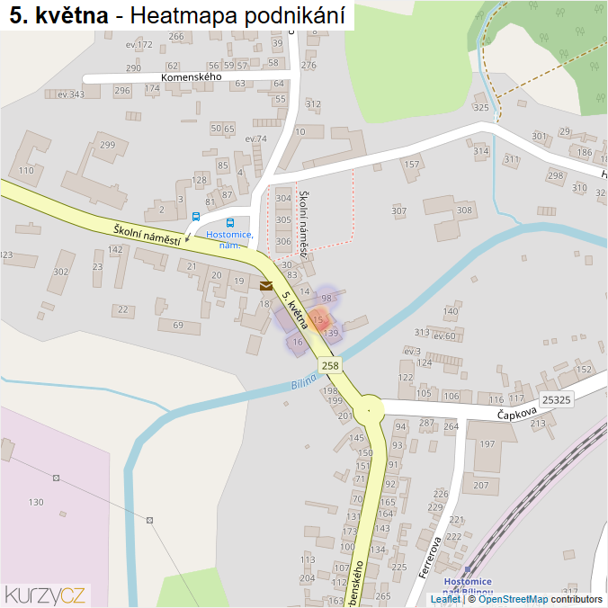 Mapa 5. května - Firmy v ulici.