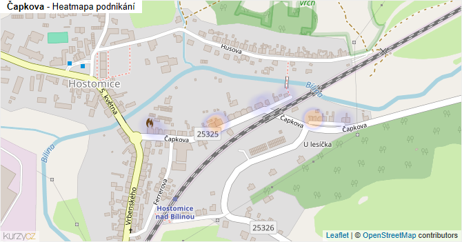 Čapkova - mapa podnikání