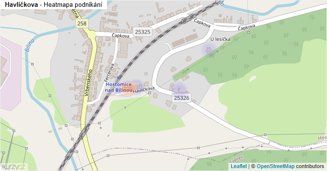 Havlíčkova - mapa podnikání