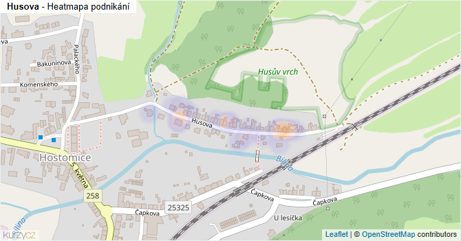 Husova - mapa podnikání