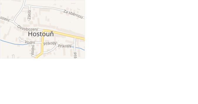 Chodské náměstí v obci Hostouň - mapa ulice