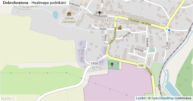 Dobrohostova - mapa podnikání