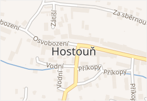 Hostouň v obci Hostouň - mapa části obce