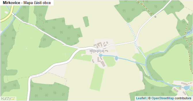 Mírkovice - mapa části obce
