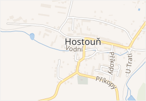 Vodní v obci Hostouň - mapa ulice