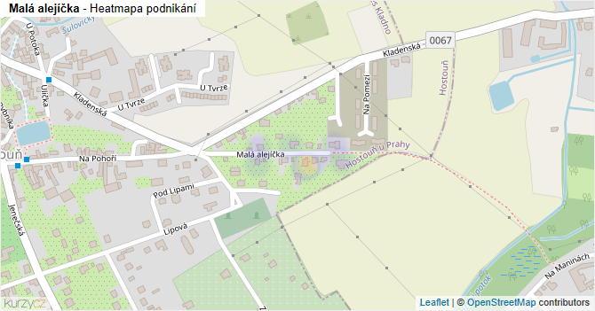 Malá alejíčka - mapa podnikání