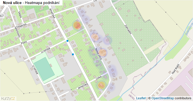 Nová ulice - mapa podnikání