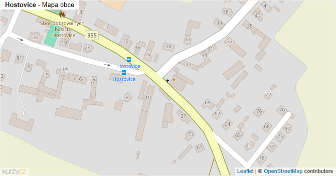 Hostovice - mapa obce
