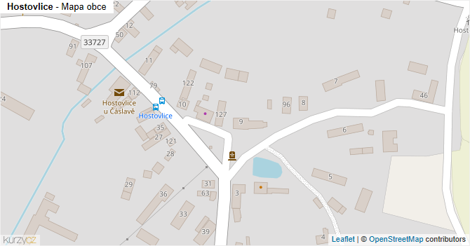 Hostovlice - mapa obce