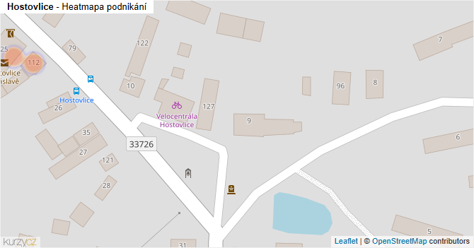 Hostovlice - mapa podnikání