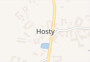 Hosty v obci Hosty - mapa části obce