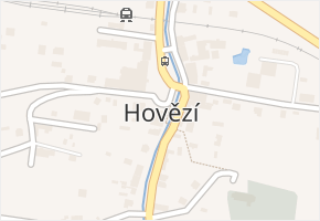 Hovězí v obci Hovězí - mapa části obce