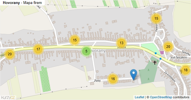 Hovorany - mapa firem