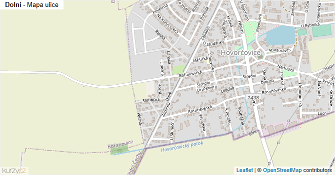 Dolní - mapa ulice