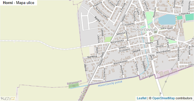 Horní - mapa ulice