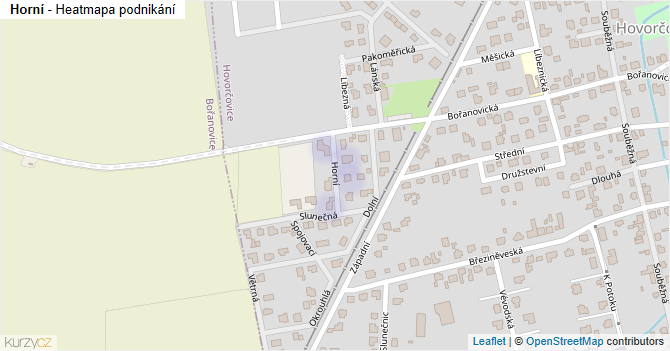 Horní - mapa podnikání