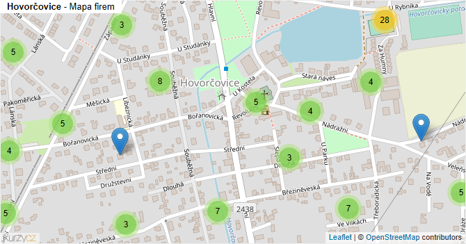 Hovorčovice - mapa firem