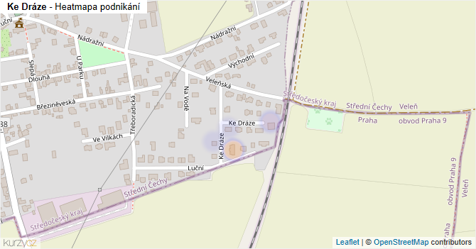 Ke Dráze - mapa podnikání