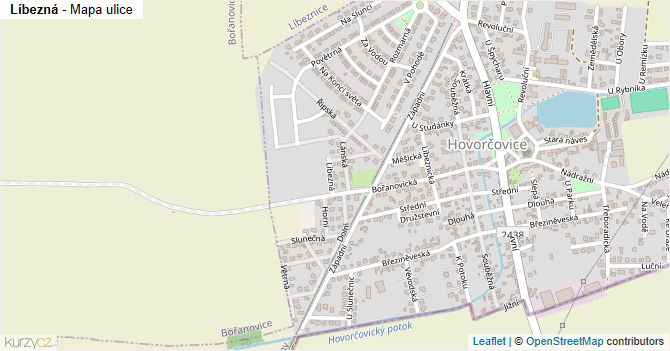 Líbezná - mapa ulice