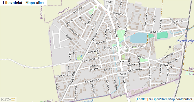 Líbeznická - mapa ulice