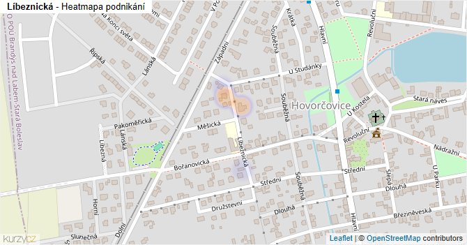 Líbeznická - mapa podnikání