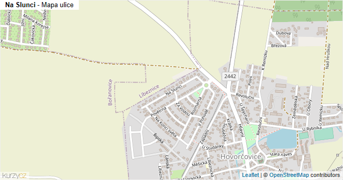 Na Slunci - mapa ulice