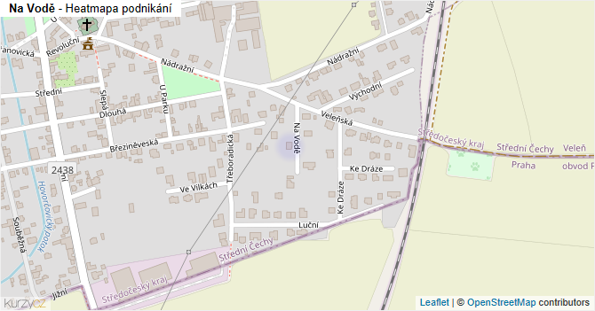 Na Vodě - mapa podnikání