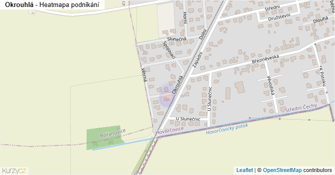 Okrouhlá - mapa podnikání