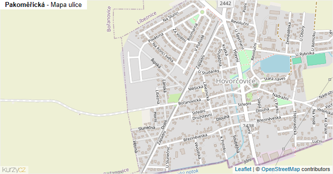 Pakoměřická - mapa ulice