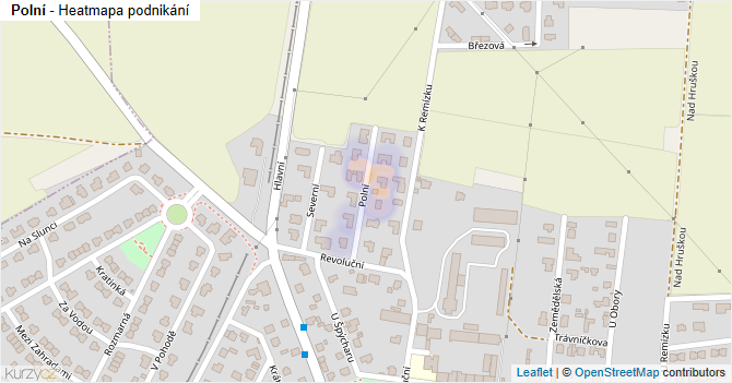 Polní - mapa podnikání