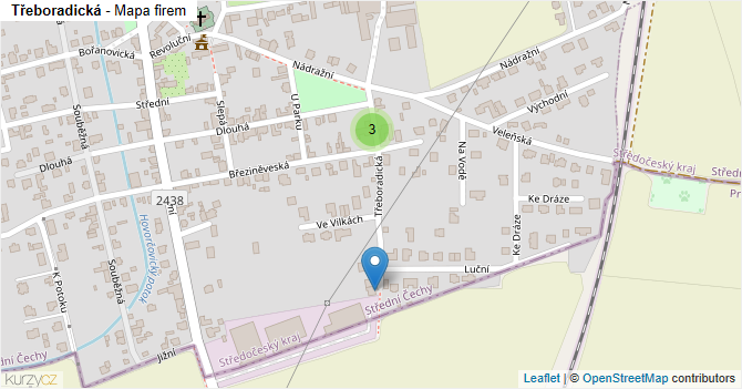 Třeboradická - mapa firem