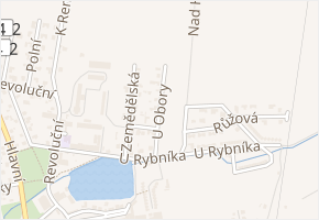 U Obory v obci Hovorčovice - mapa ulice